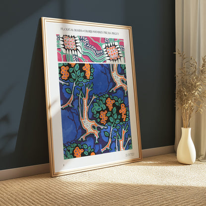 Premium Poster of Vibrant Floral Botanical Artwork Vintage Style Posters