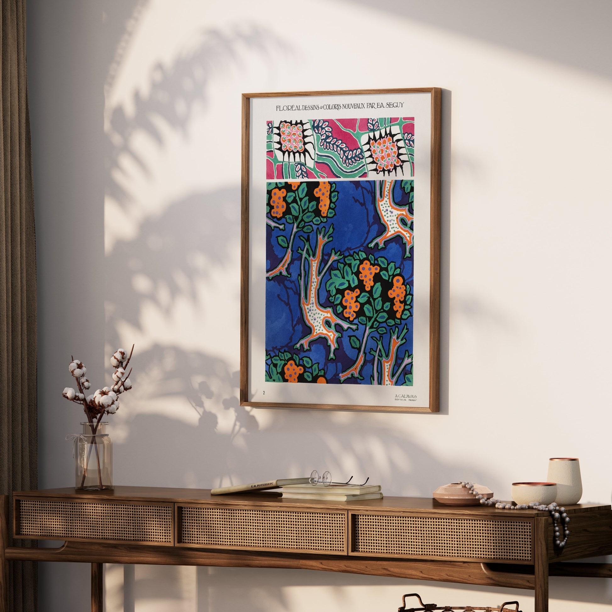 Premium Poster of Vibrant Floral Botanical Artwork Vintage Style Posters
