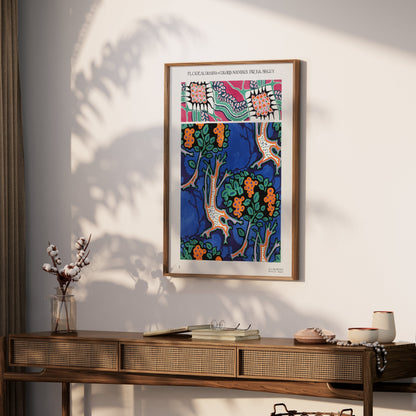 Premium Poster of Vibrant Floral Botanical Artwork Vintage Style Posters