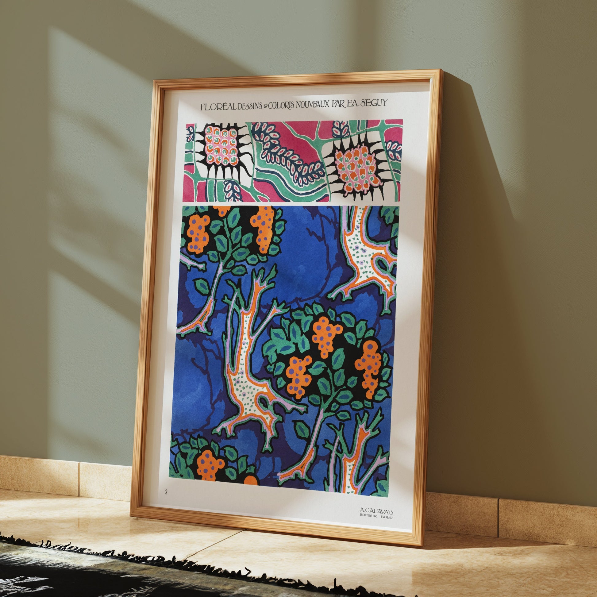 Premium Poster of Vibrant Floral Botanical Artwork Vintage Style Posters