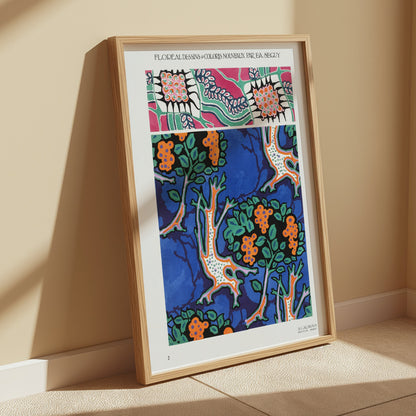 Premium Poster of Vibrant Floral Botanical Artwork Vintage Style Posters