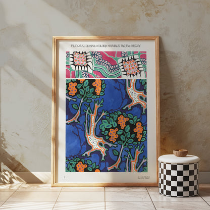 Premium Poster of Vibrant Floral Botanical Artwork Vintage Style Posters