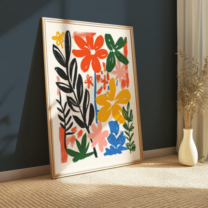 Premium Poster of Vibrant Floral Garden Art Colorful Flower Wall Posters