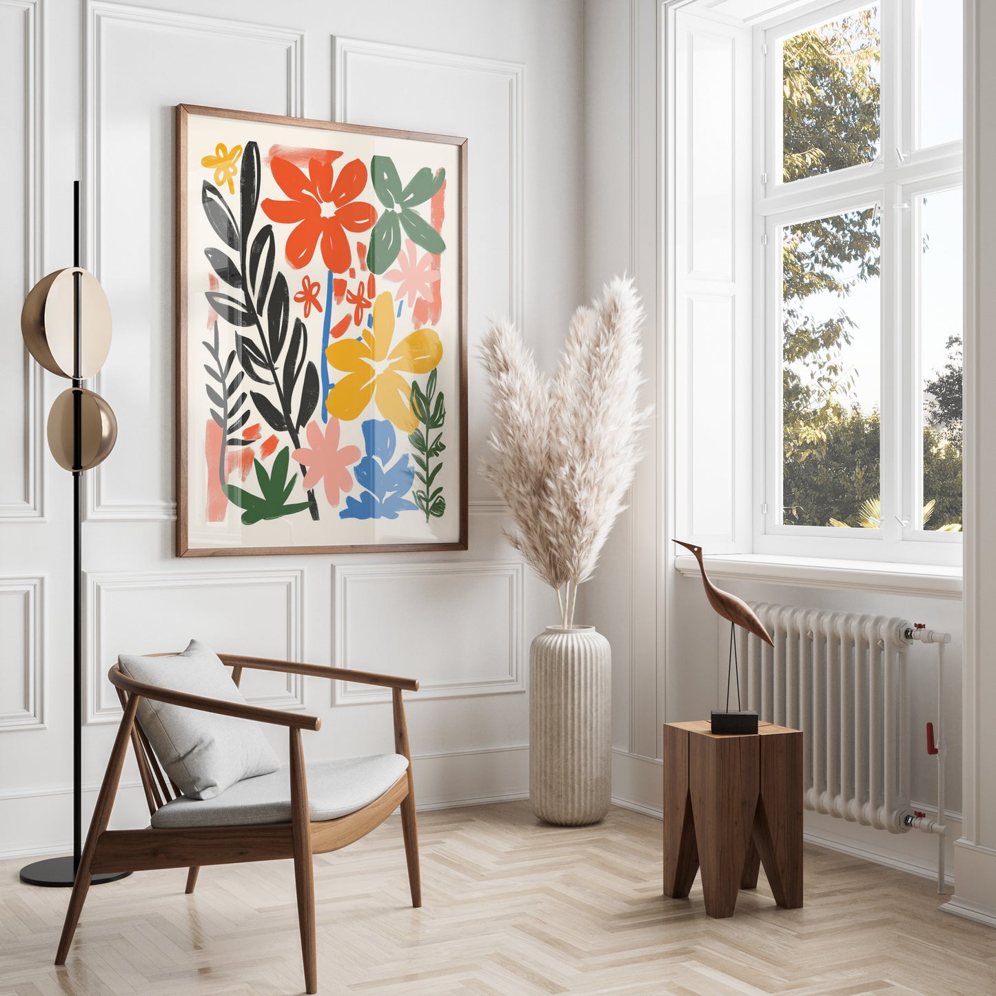 Premium Poster of Vibrant Floral Garden Art Colorful Flower Wall Posters