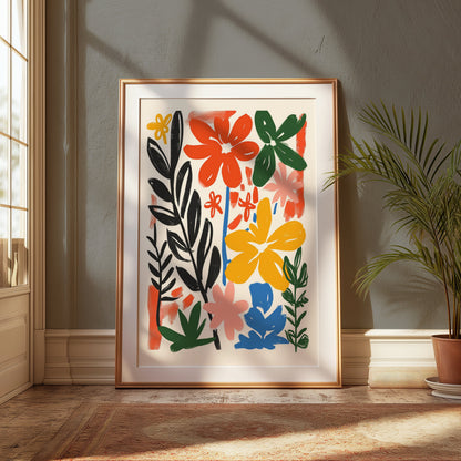 Premium Poster of Vibrant Floral Garden Art Colorful Flower Wall Posters