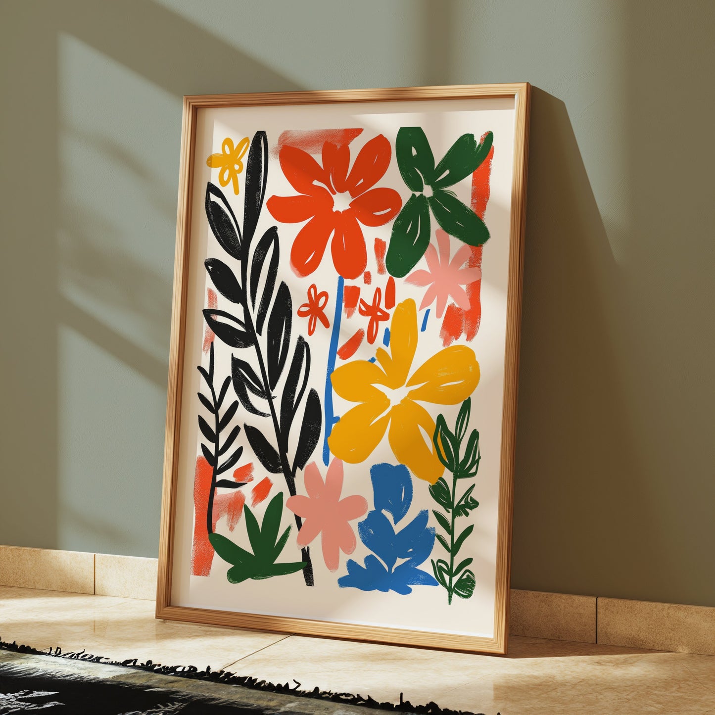 Premium Poster of Vibrant Floral Garden Art Colorful Flower Wall Posters