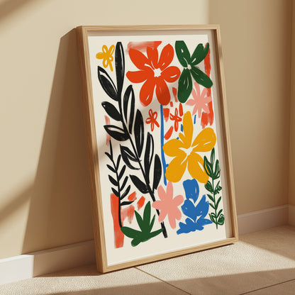 Premium Poster of Vibrant Floral Garden Art Colorful Flower Wall Posters