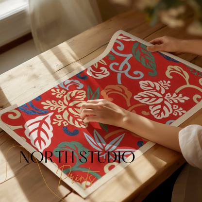 Premium Poster of Vibrant Floral Pattern Design Decorative Wall Posters