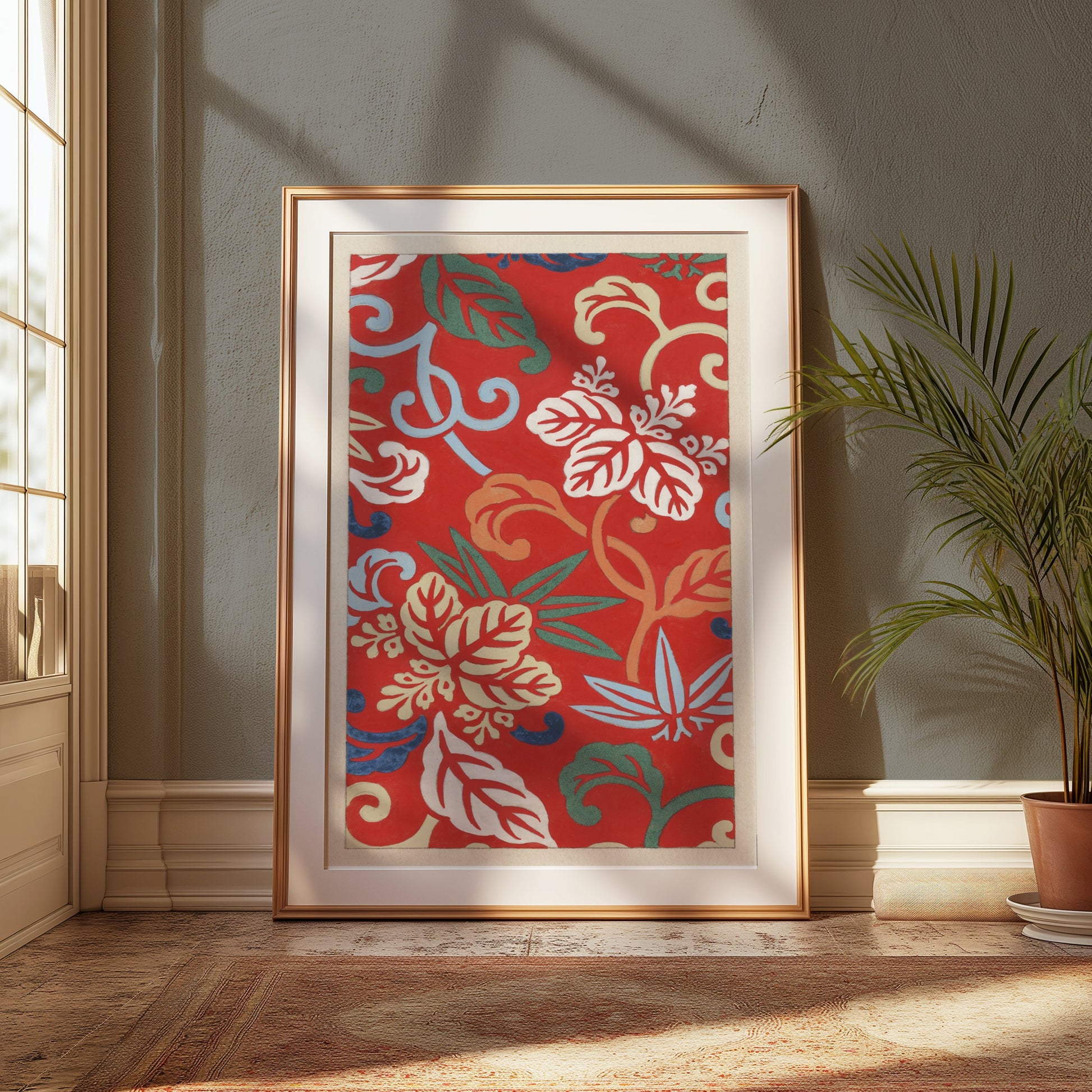 Premium Poster of Vibrant Floral Pattern Design Decorative Wall Posters