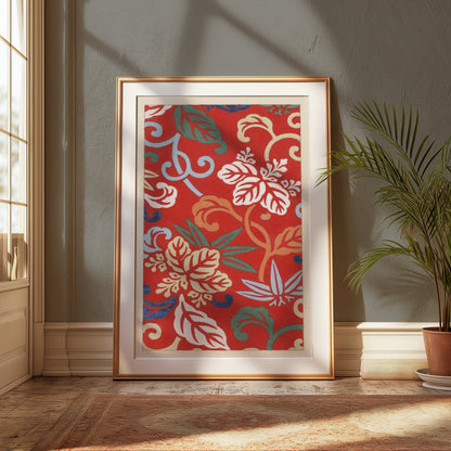 Premium Poster of Vibrant Floral Pattern Design Decorative Wall Posters