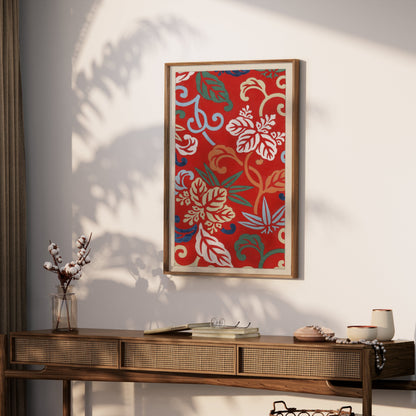 Premium Poster of Vibrant Floral Pattern Design Decorative Wall Posters