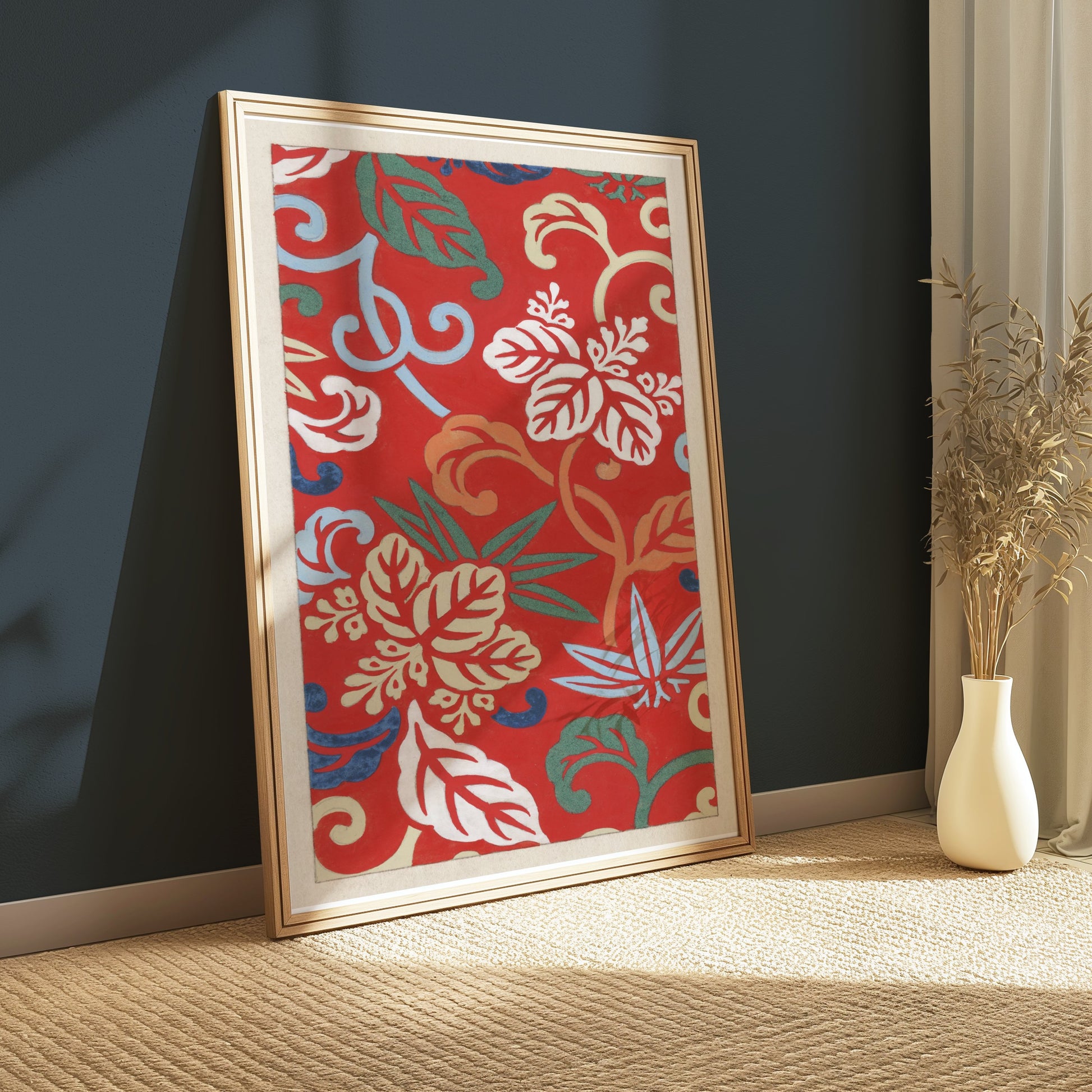 Premium Poster of Vibrant Floral Pattern Design Decorative Wall Posters