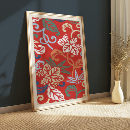 Premium Poster of Vibrant Floral Pattern Design Decorative Wall Posters