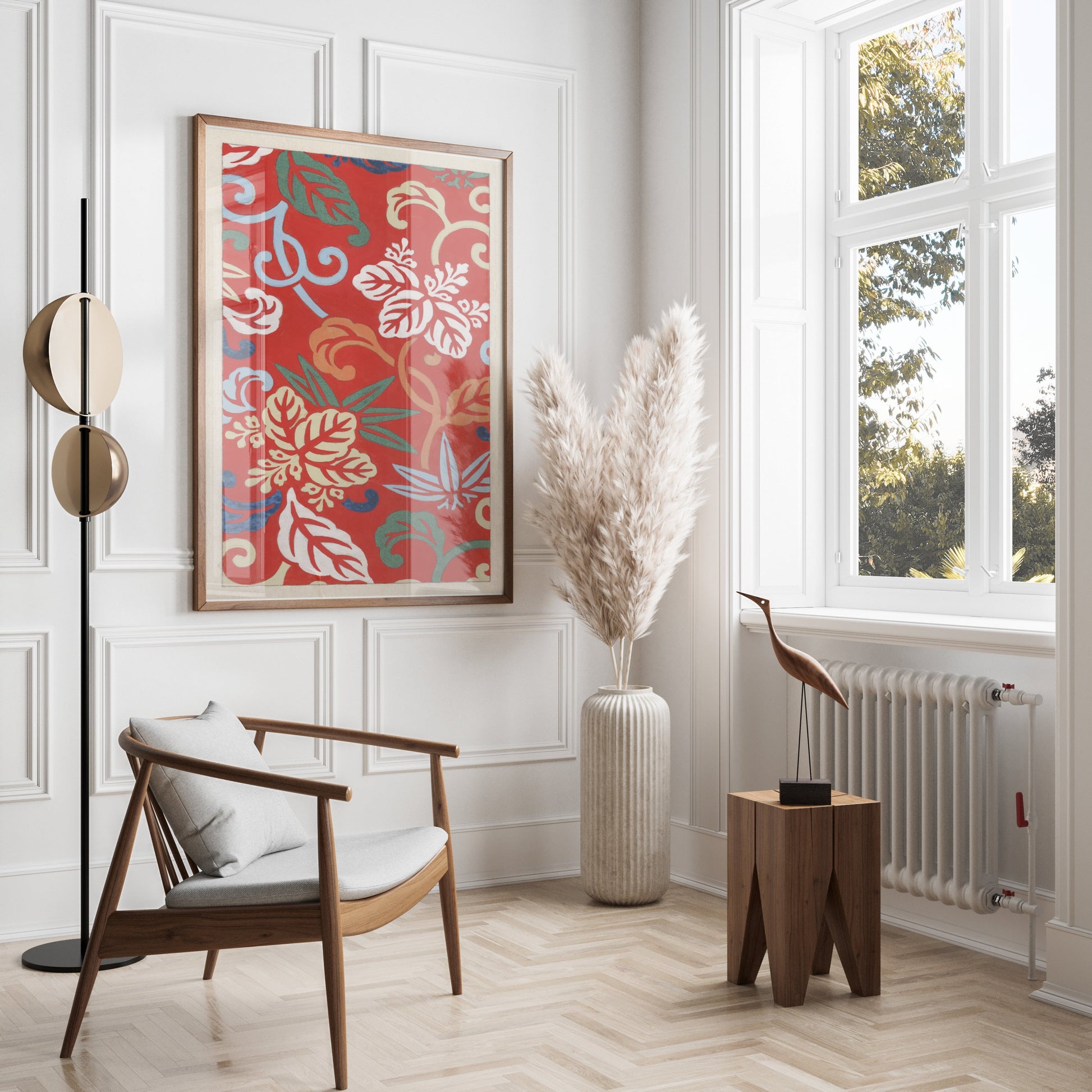 Premium Poster of Vibrant Floral Pattern Design Decorative Wall Posters