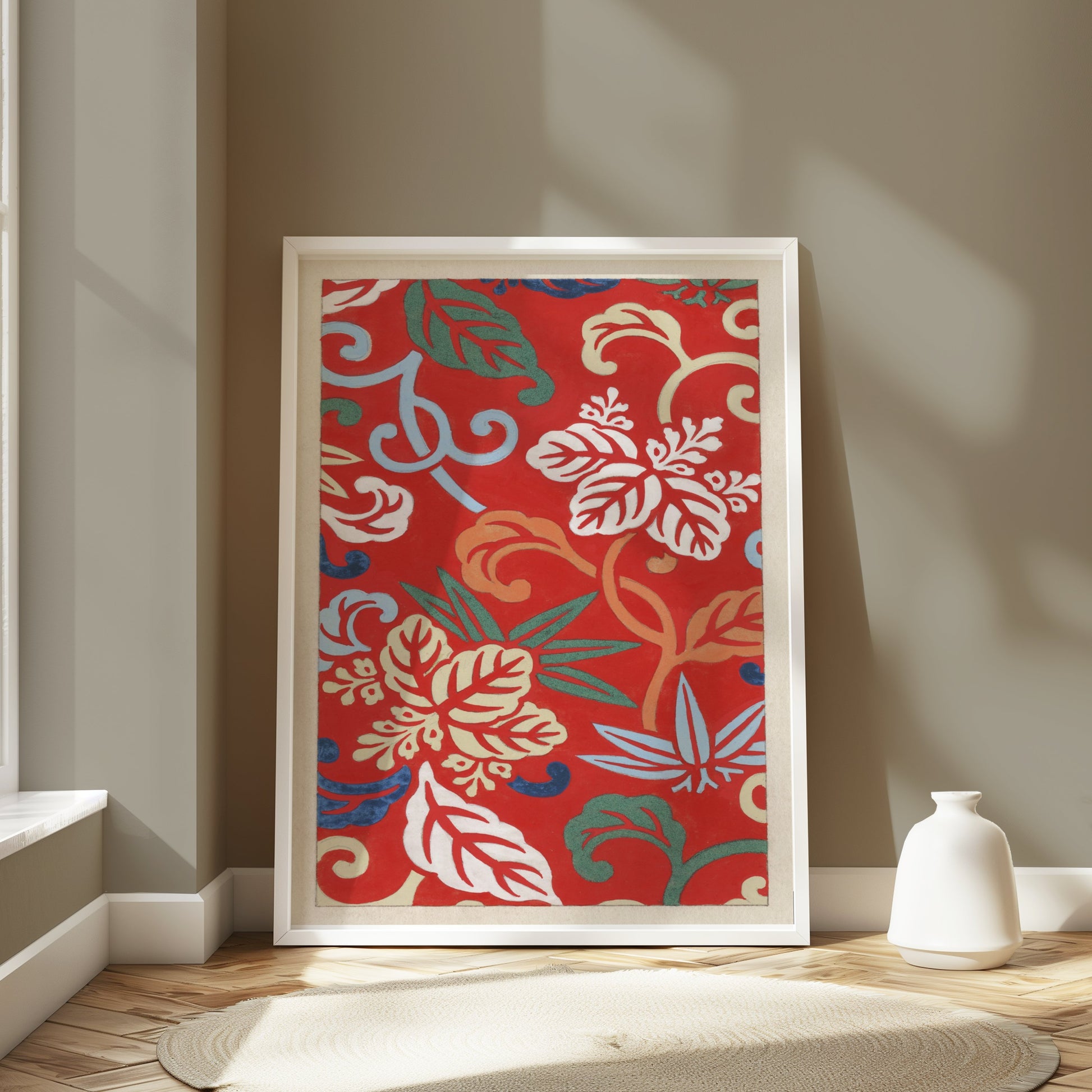 Premium Poster of Vibrant Floral Pattern Design Decorative Wall Posters