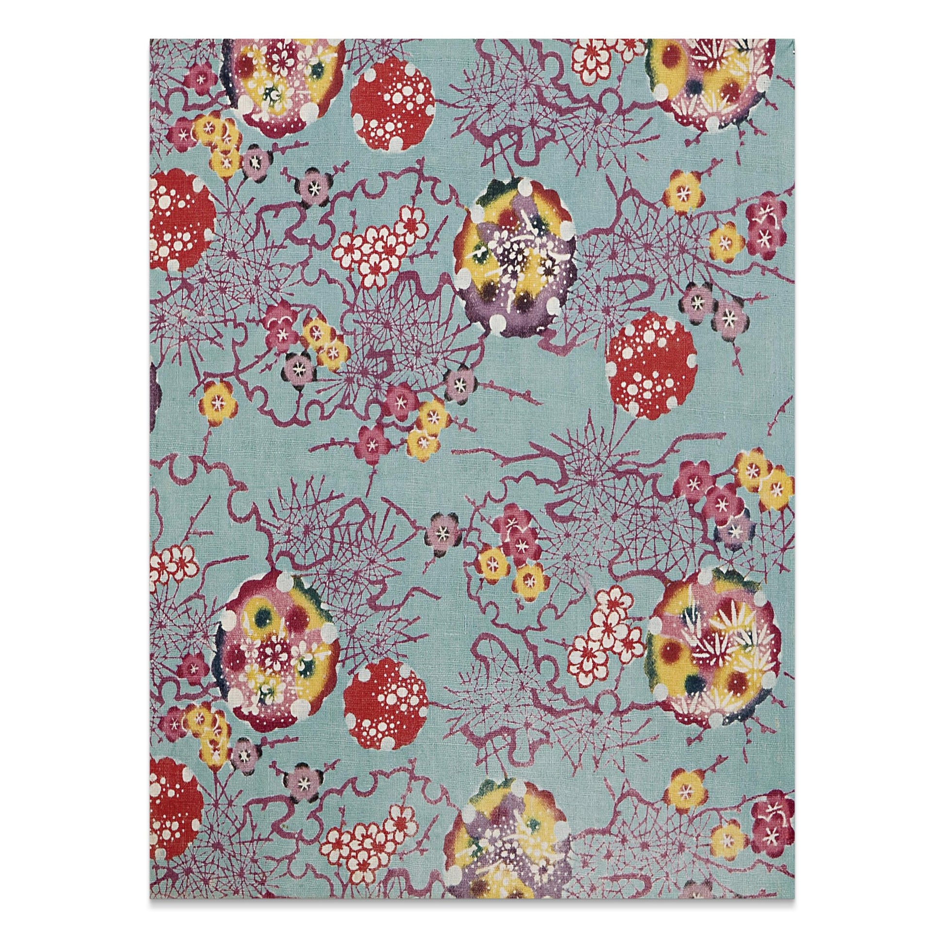 Premium Poster of Vibrant Floral Pattern Japanese Art Posters