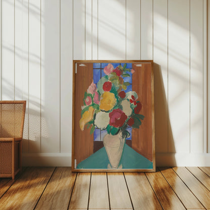 Premium Poster of Vibrant Floral Vase Art Display for Bright Spaces Posters