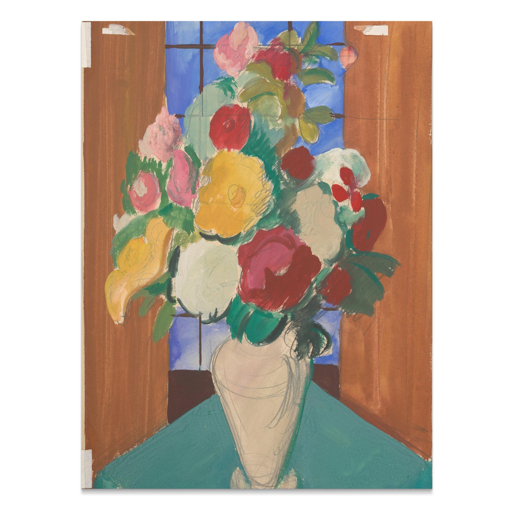 Premium Poster of Vibrant Floral Vase Art Display for Bright Spaces Posters