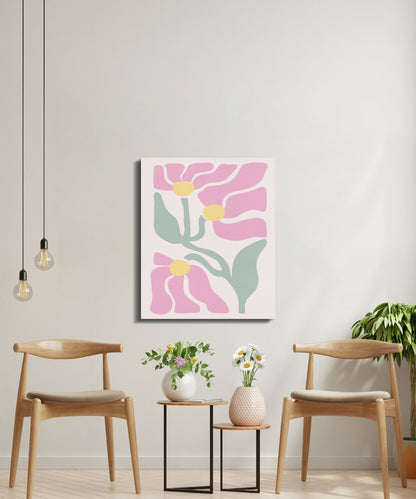 Premium Poster of Vibrant Floral Wall Art Canvas Wraps for Home Decor