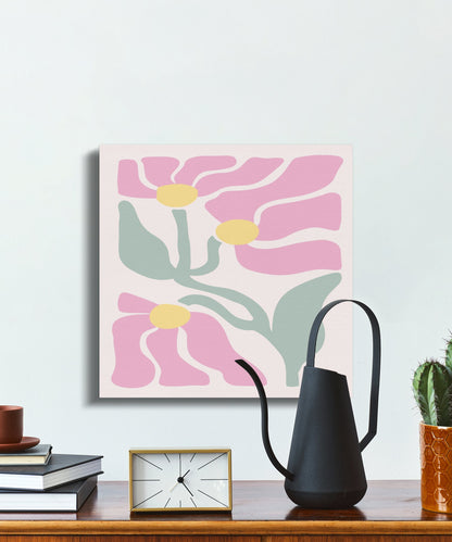 Premium Poster of Vibrant Floral Wall Art Canvas Wraps for Home Decor