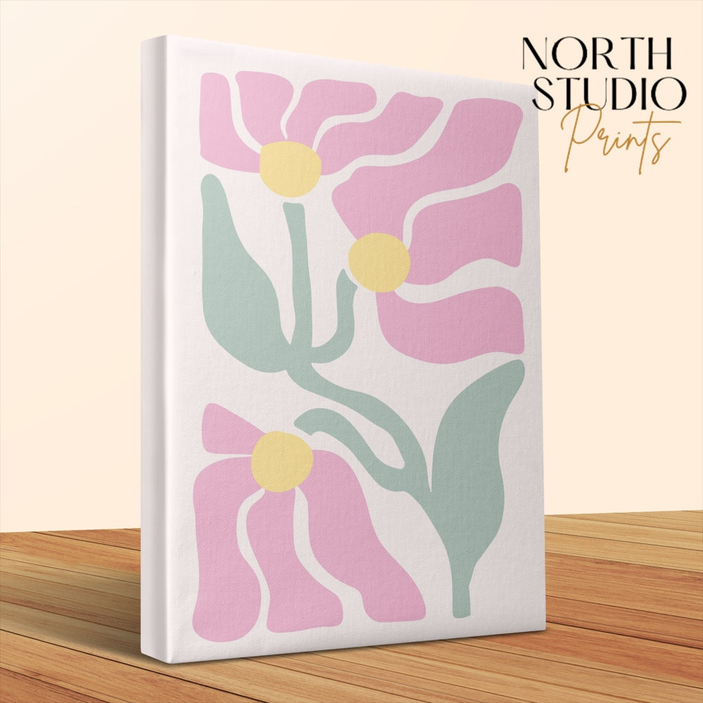 Premium Poster of Vibrant Floral Wall Art Canvas Wraps for Home Decor