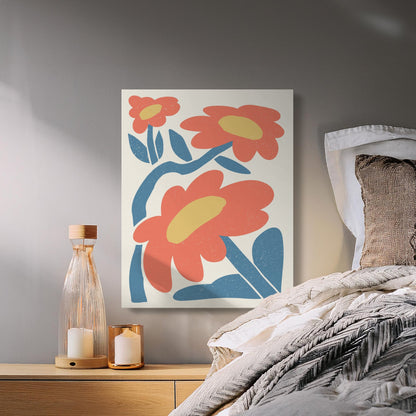 Premium Poster of Vibrant Floral Wall Art for Home Decor Canvas Wraps