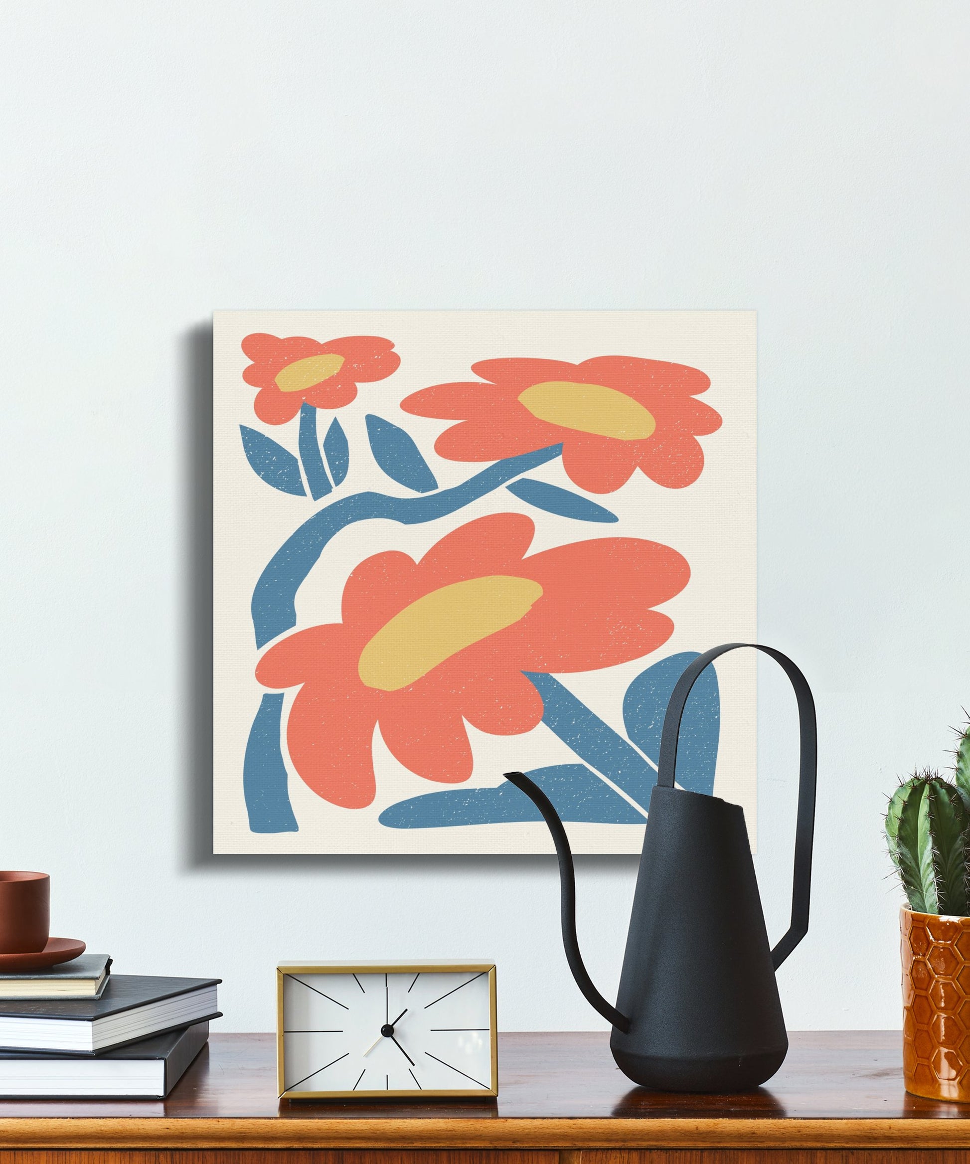 Premium Poster of Vibrant Floral Wall Art for Home Decor Canvas Wraps
