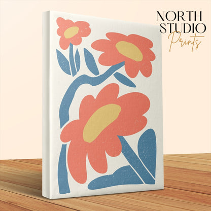 Premium Poster of Vibrant Floral Wall Art for Home Decor Canvas Wraps