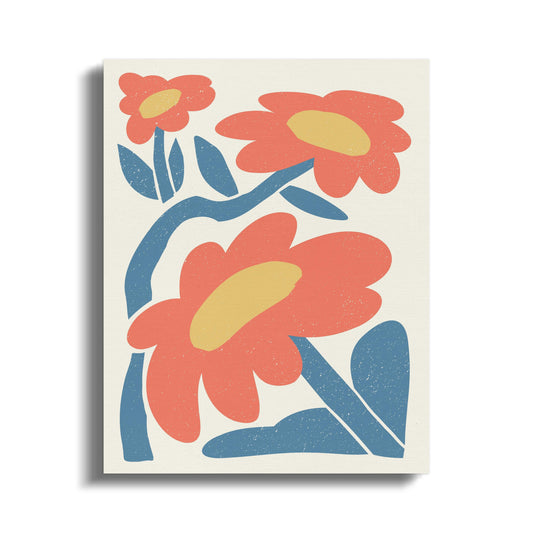 Premium Poster of Vibrant Floral Wall Art for Home Decor Canvas Wraps