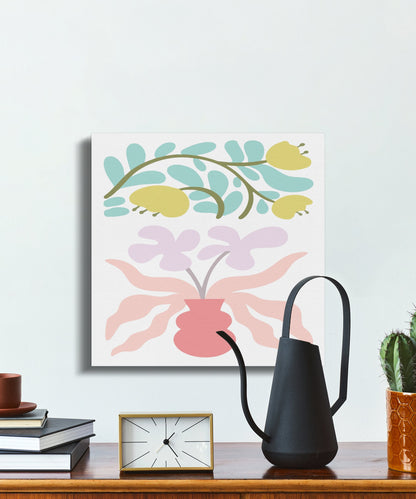 Premium Poster of Vibrant Floral Wall Art on Decorative Canvas Wraps