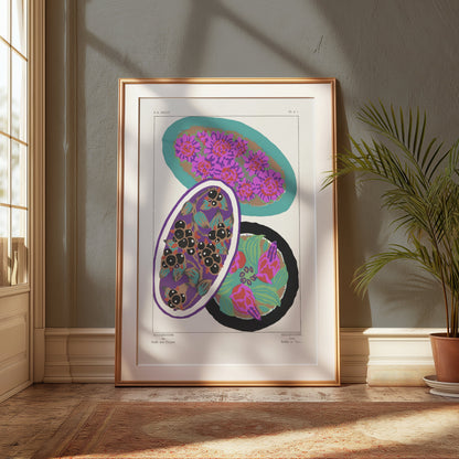 Premium Poster of Vibrant Floral and Abstract Rugs Art Print Posters