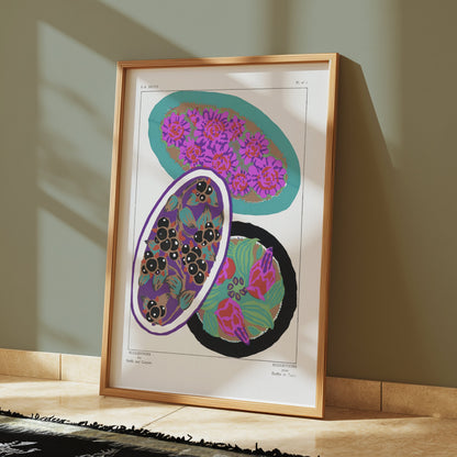 Premium Poster of Vibrant Floral and Abstract Rugs Art Print Posters