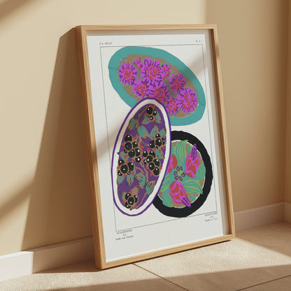 Premium Poster of Vibrant Floral and Abstract Rugs Art Print Posters