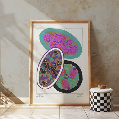 Premium Poster of Vibrant Floral and Abstract Rugs Art Print Posters