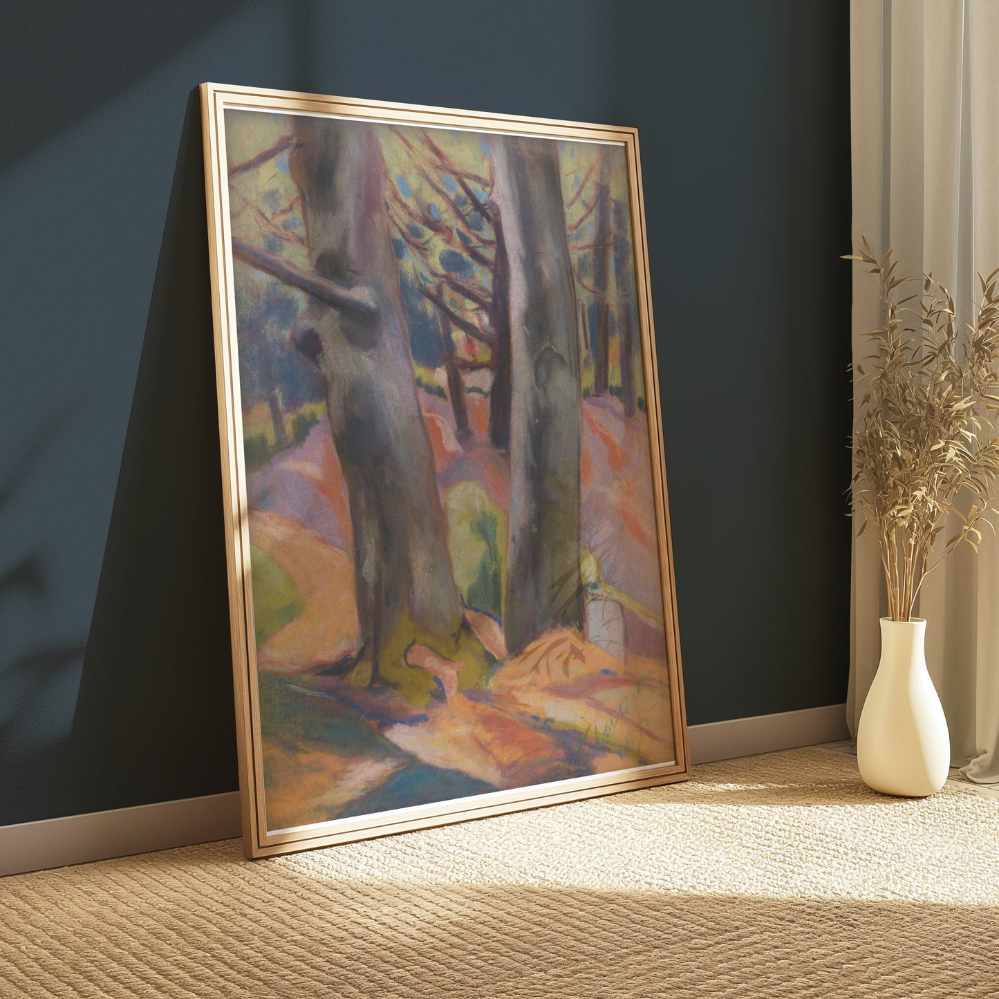 Premium Poster of Vibrant Forest Landscape with Trees Art Print Posters