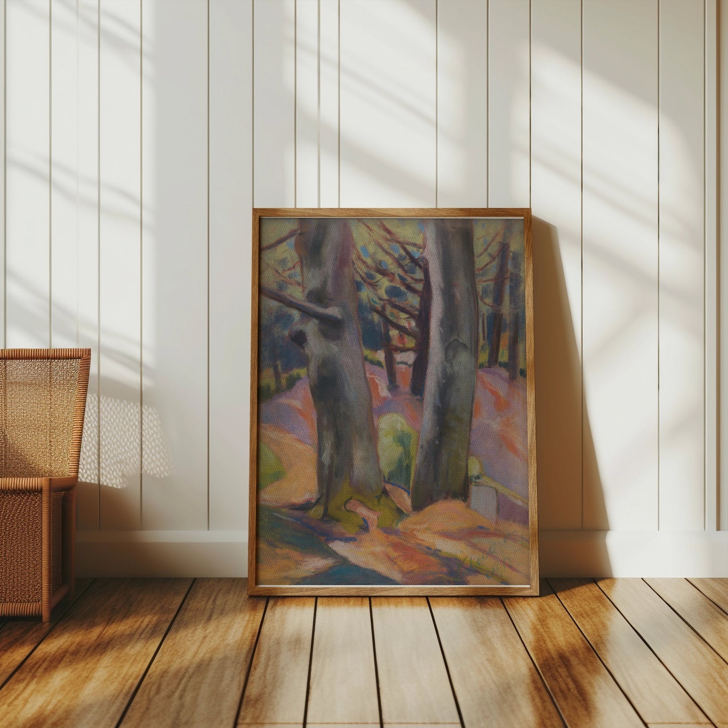 Premium Poster of Vibrant Forest Landscape with Trees Art Print Posters