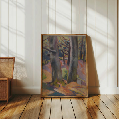 Premium Poster of Vibrant Forest Landscape with Trees Art Print Posters