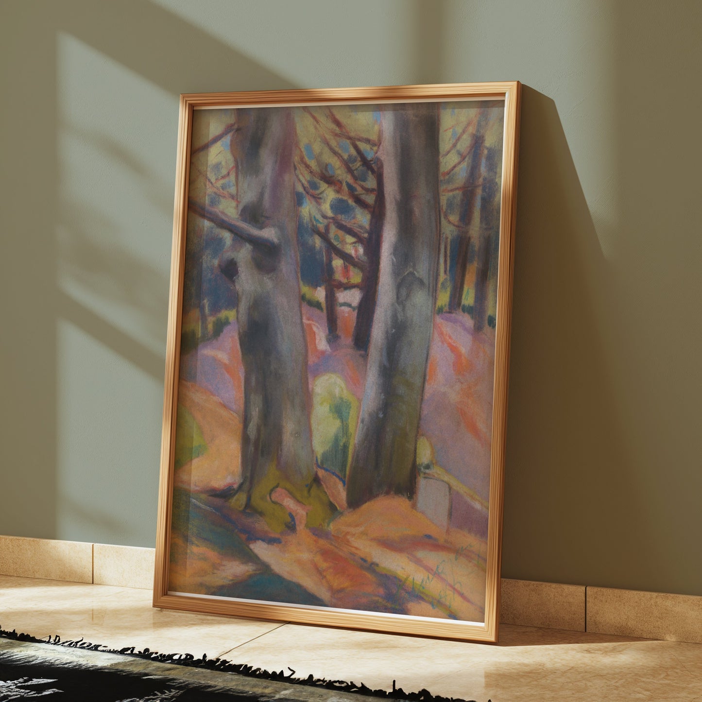 Premium Poster of Vibrant Forest Landscape with Trees Art Print Posters
