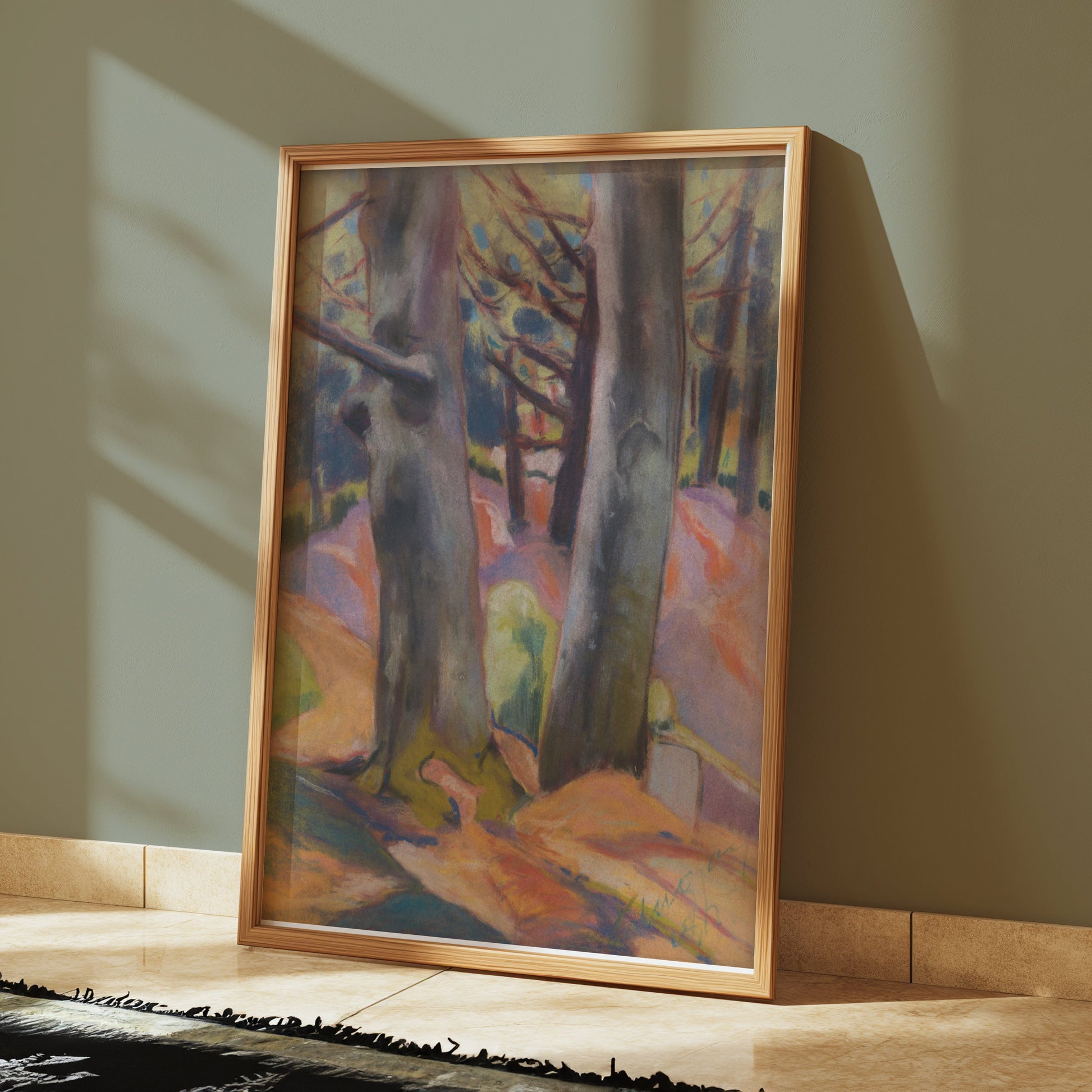 Premium Poster of Vibrant Forest Landscape with Trees Art Print Posters