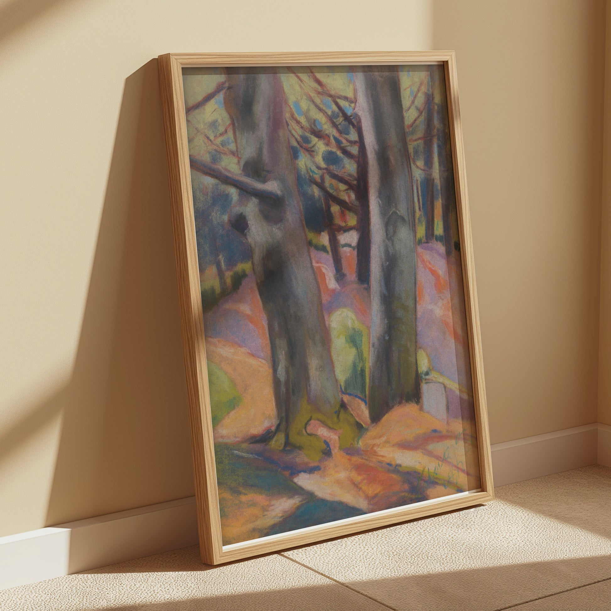 Premium Poster of Vibrant Forest Landscape with Trees Art Print Posters