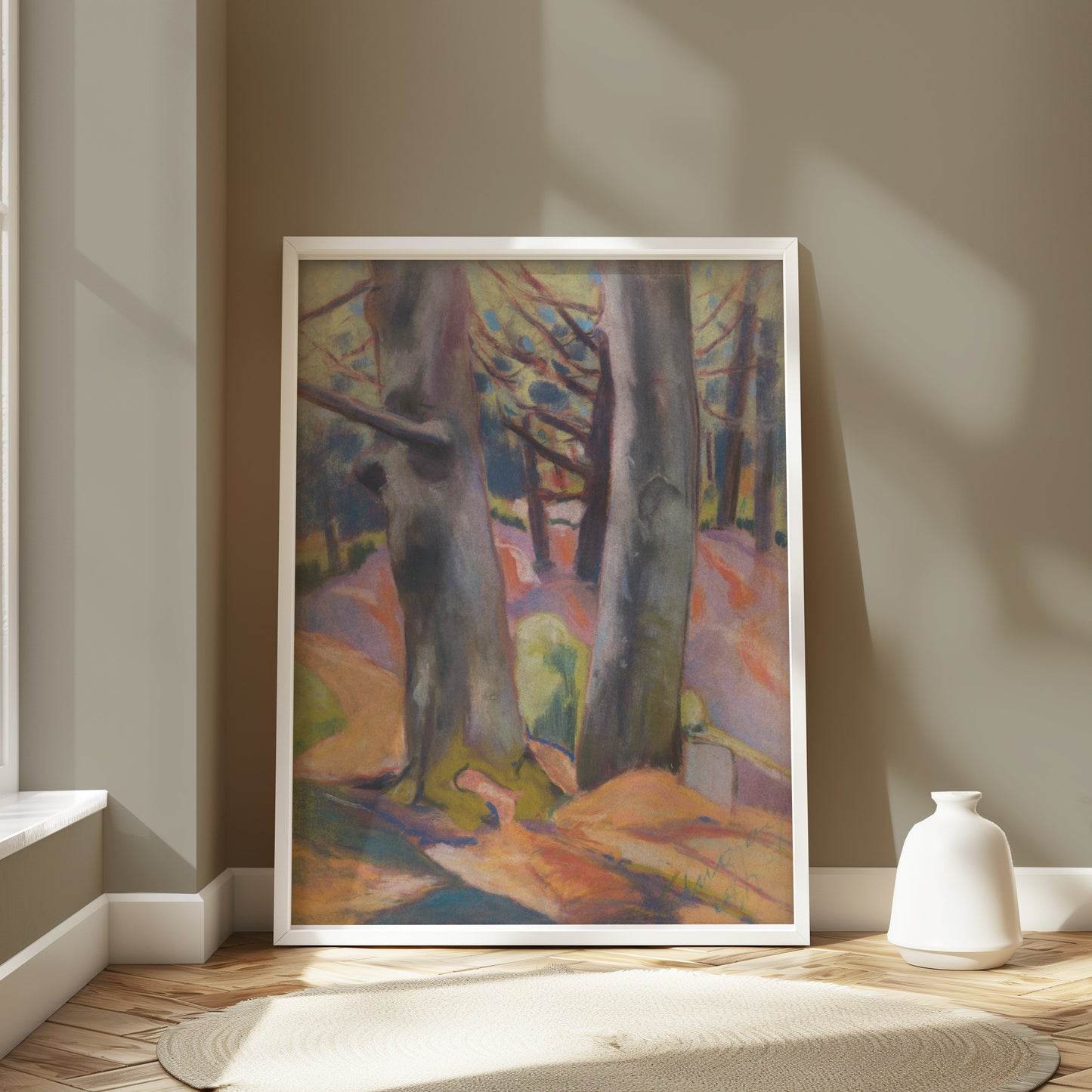 Premium Poster of Vibrant Forest Landscape with Trees Art Print Posters