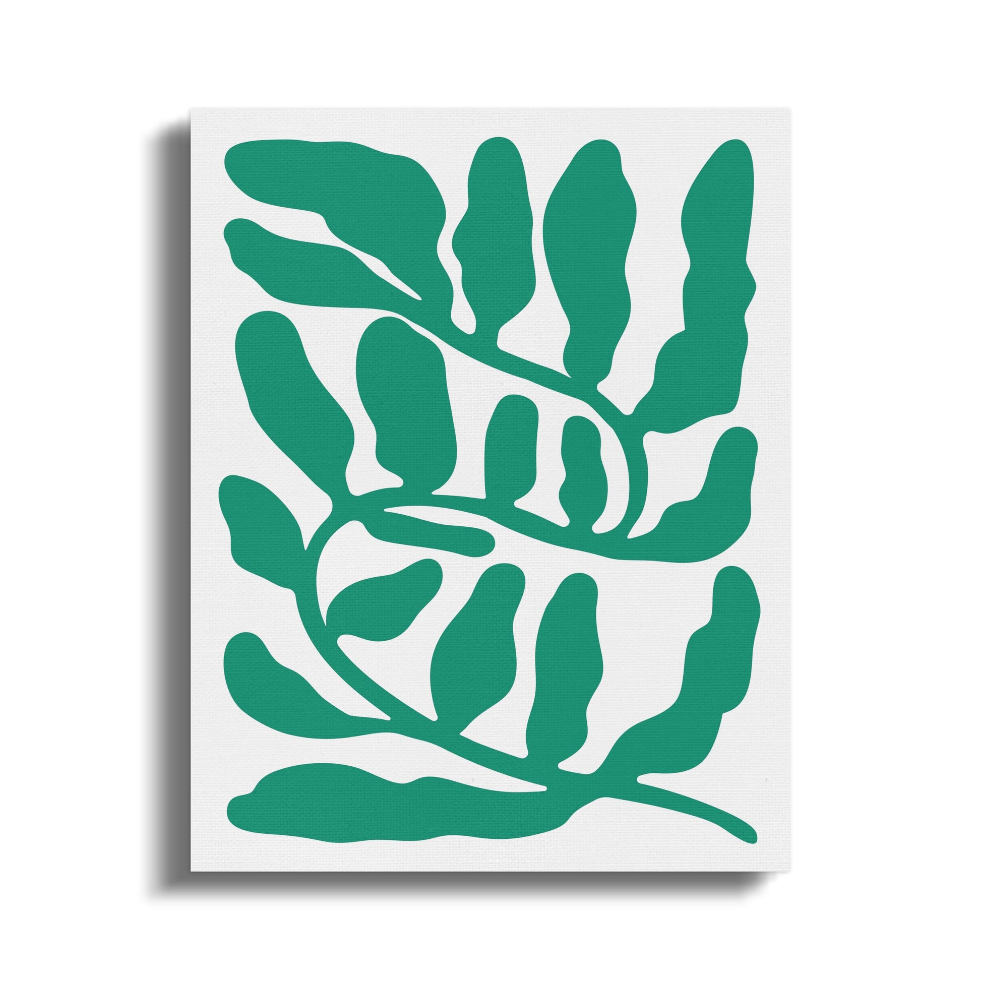 Premium Poster of Vibrant Green Botanical Floral Wall Art Canvas Wraps