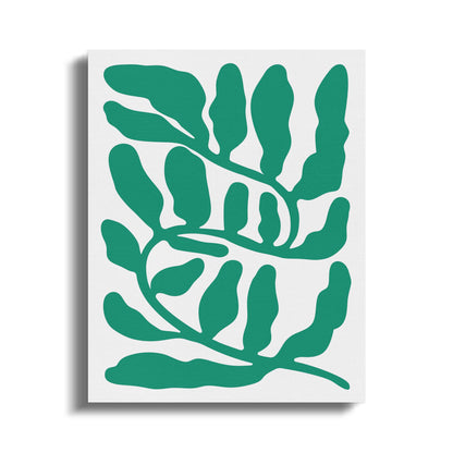 Premium Poster of Vibrant Green Botanical Floral Wall Art Canvas Wraps