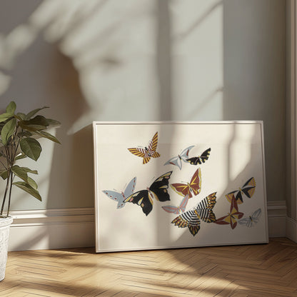 Premium Poster of Vibrant Japanese Butterfly Art Print Collection Posters