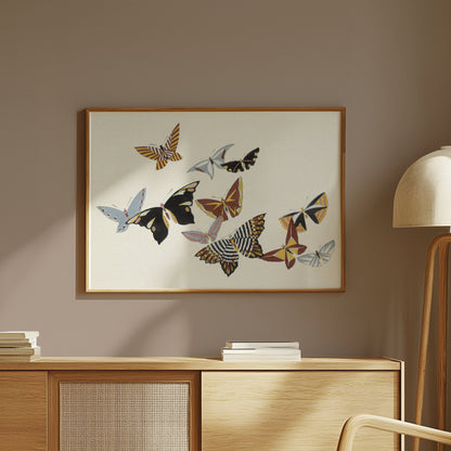 Premium Poster of Vibrant Japanese Butterfly Art Print Collection Posters