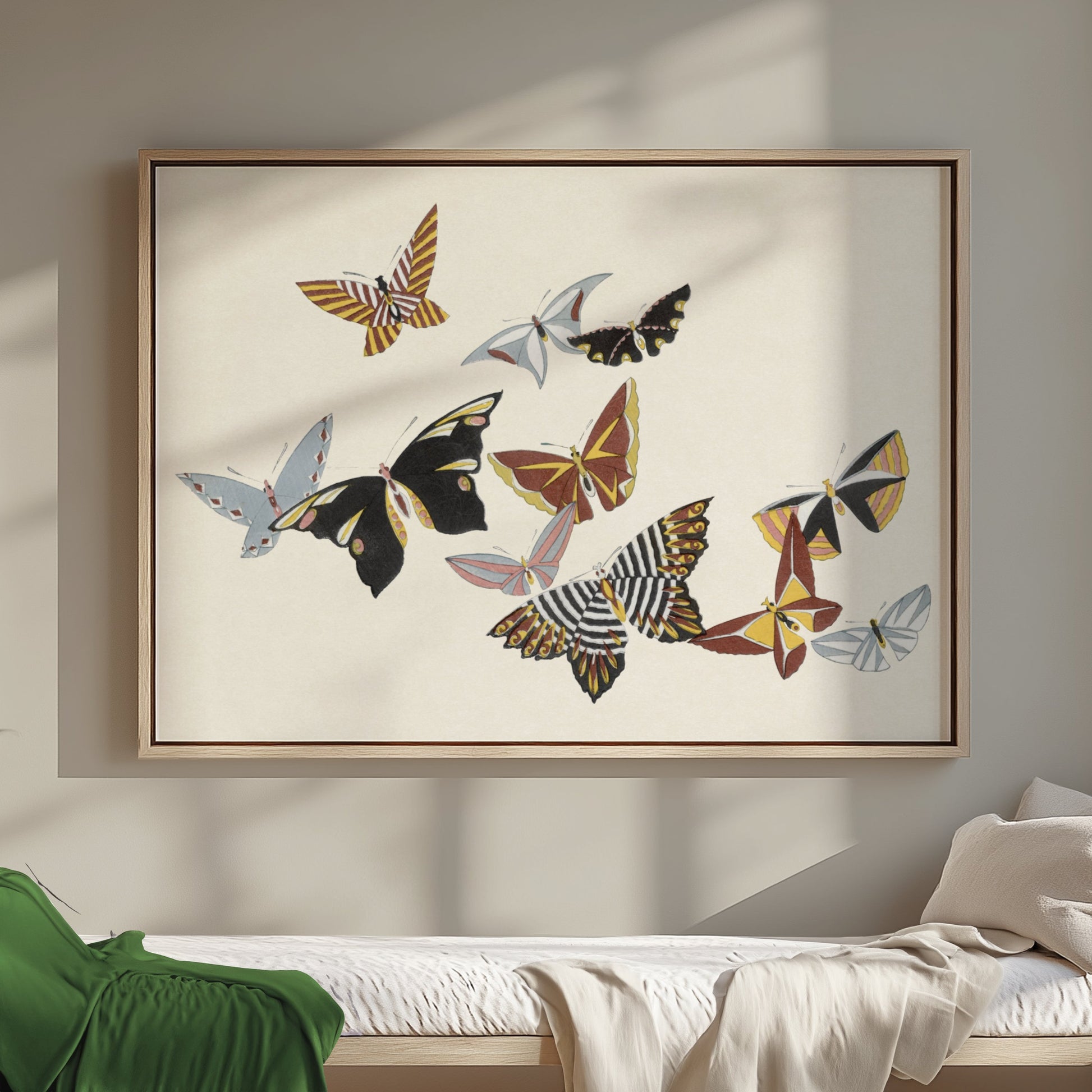 Premium Poster of Vibrant Japanese Butterfly Art Print Collection Posters