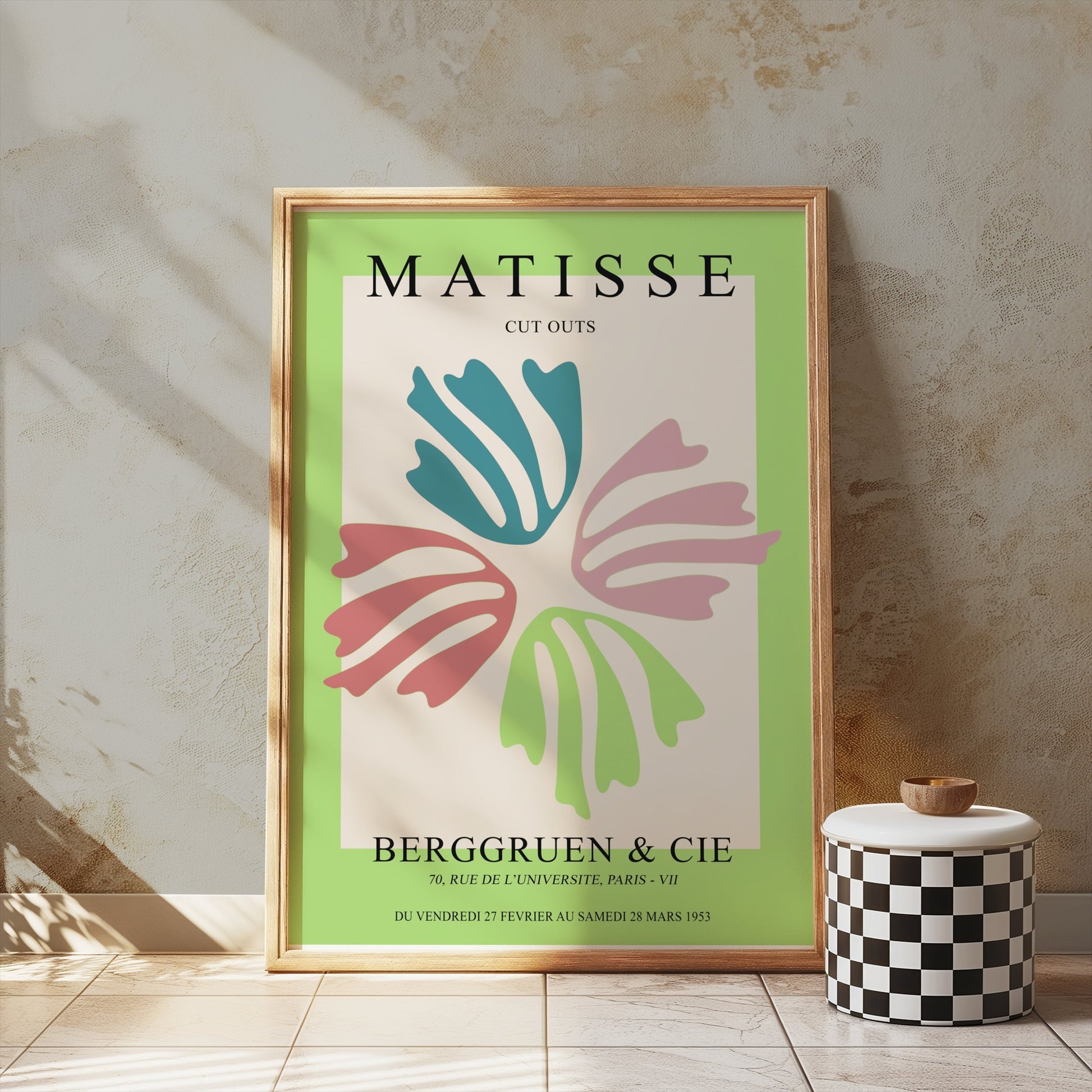 Premium Poster of Vibrant Matisse Cut Outs Berggruen Art Exhibition Posters