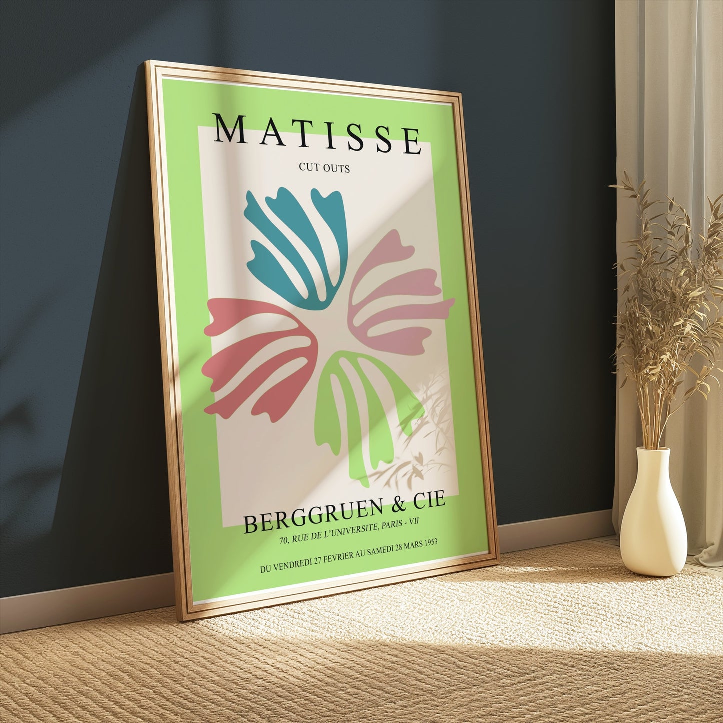 Premium Poster of Vibrant Matisse Cut Outs Berggruen Art Exhibition Posters