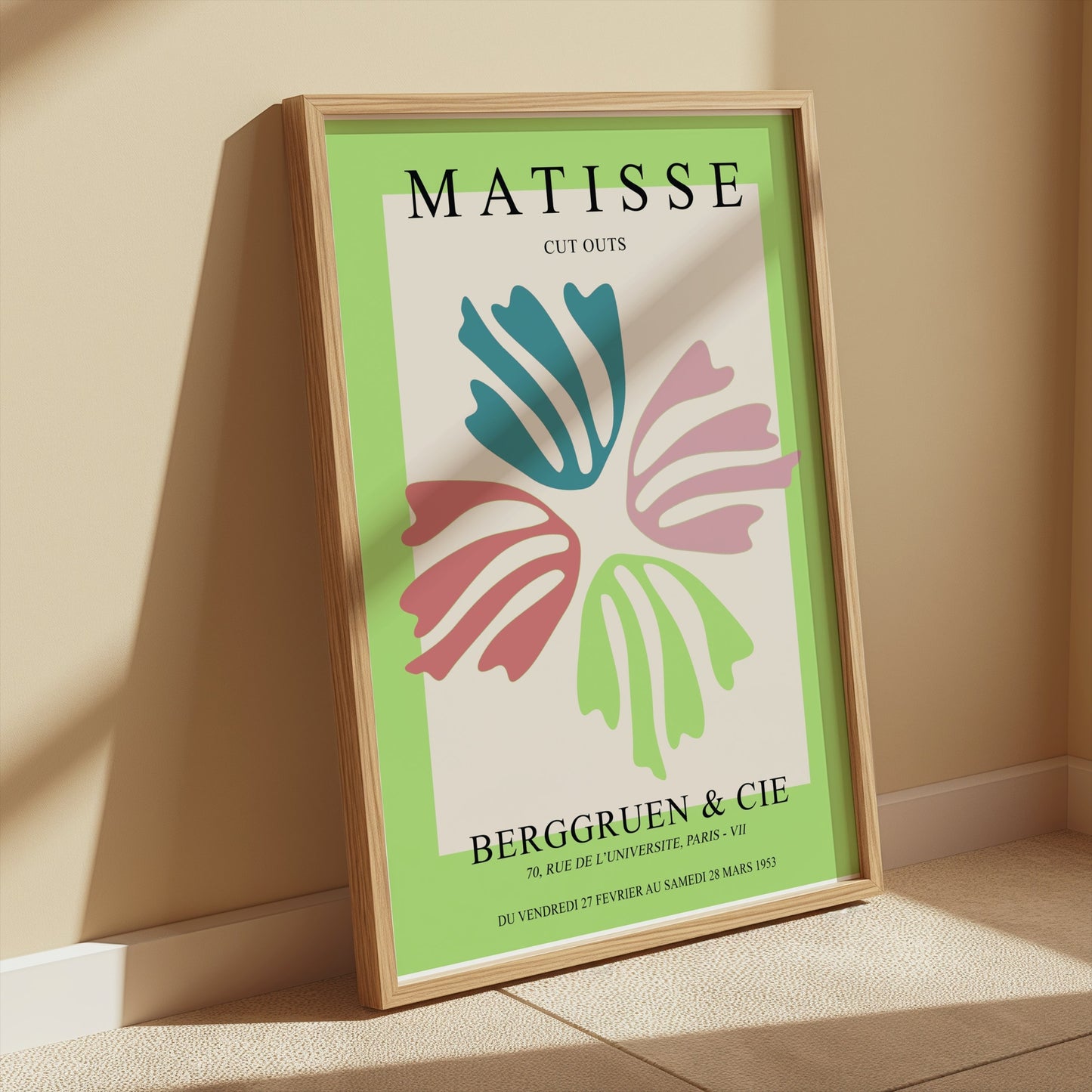 Premium Poster of Vibrant Matisse Cut Outs Berggruen Art Exhibition Posters