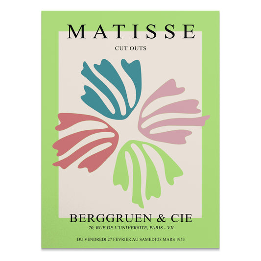 Premium Poster of Vibrant Matisse Cut Outs Berggruen Art Exhibition Posters